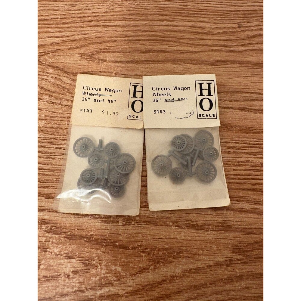 Circus Wagon Wheels 36" And 48" 5143 Lot Of 2 Dark Gray Color Plastic